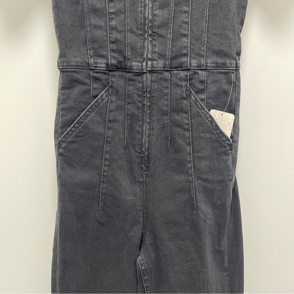 Free People We The Free Jayde Flare Jumpsuit, Black Mamba, X-Small - Picture 4 of 15